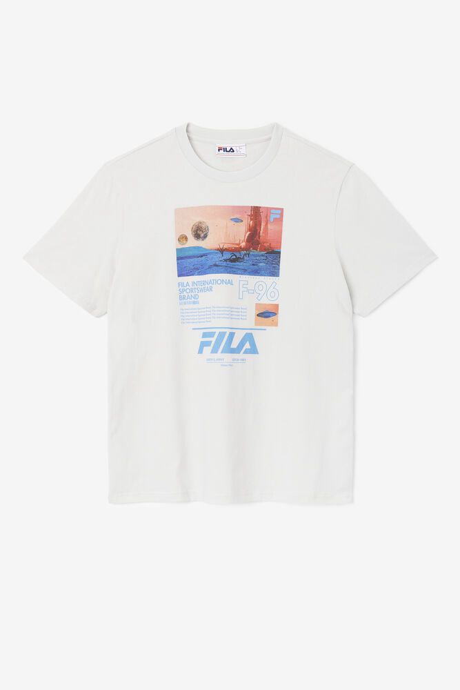 Fila T Skjorte Herre Hvite Ceylon 123687-SZL